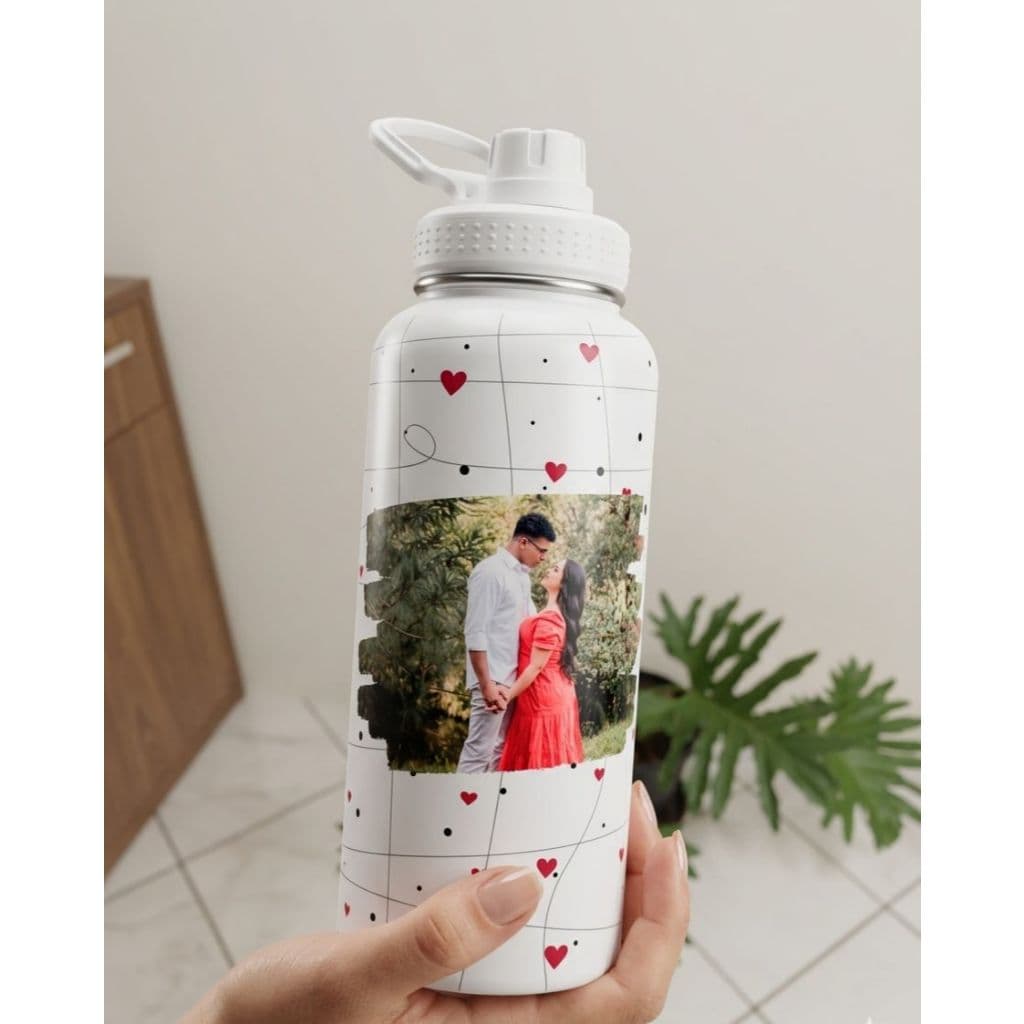 Garrafa Térmica 900ml Personalizada Com Nome Academia Escola Trabalho Presente