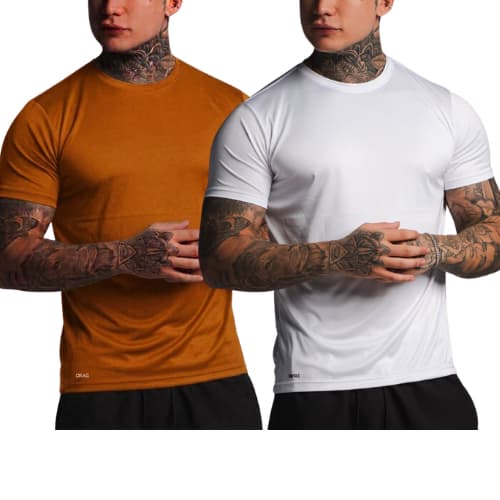Kit 2 Camiseta Dry Fit Masculina Academia Treino Lisa Casual Esportes Corrida Fitness Promoção Envio em 24hrs
