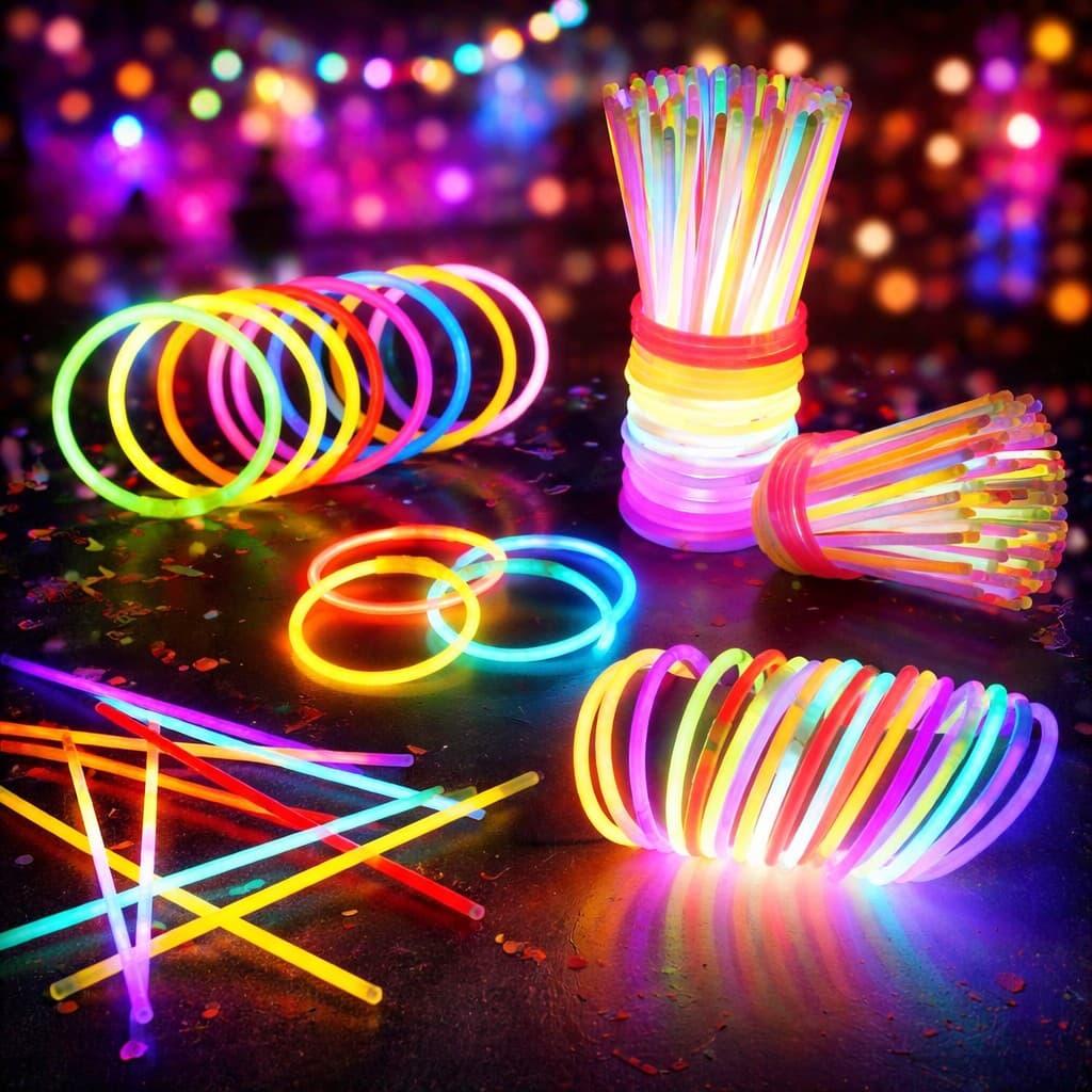 Pulseiras Neon Coloridas Glow Brilha No Escuro 20/50/100/200 Unidades Festa, Balada, casamento