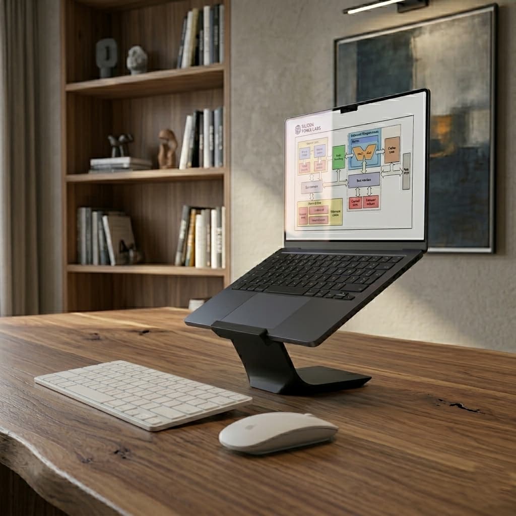 Suporte Notebook Mesa Ergonômico Elevador Notebook Ventilado Impressão 3D Laptop Stand
