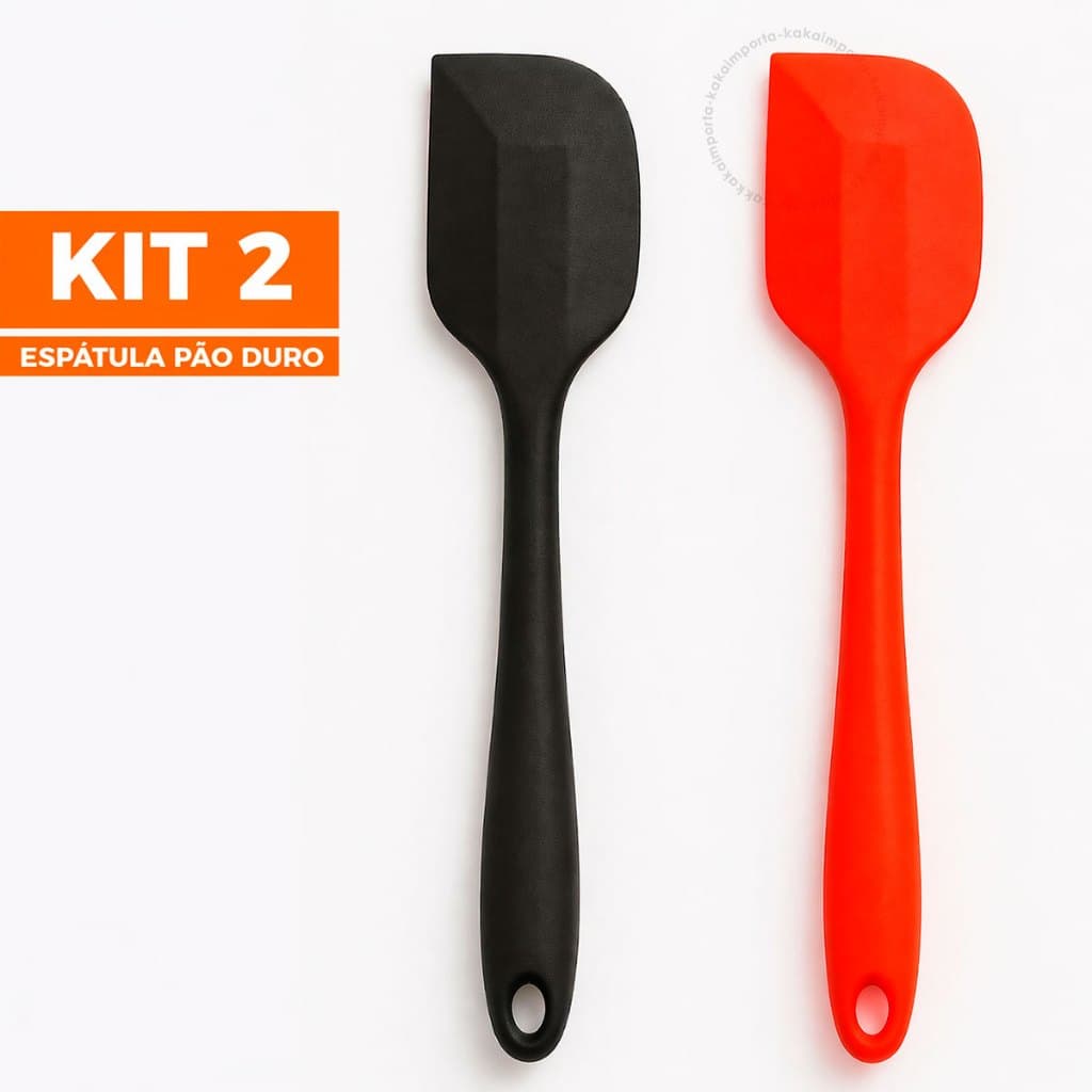 Kit 1 ou 2 Espátulas De Silicone Pão Duro Casa Cozinha Raspadora Premium 27cm