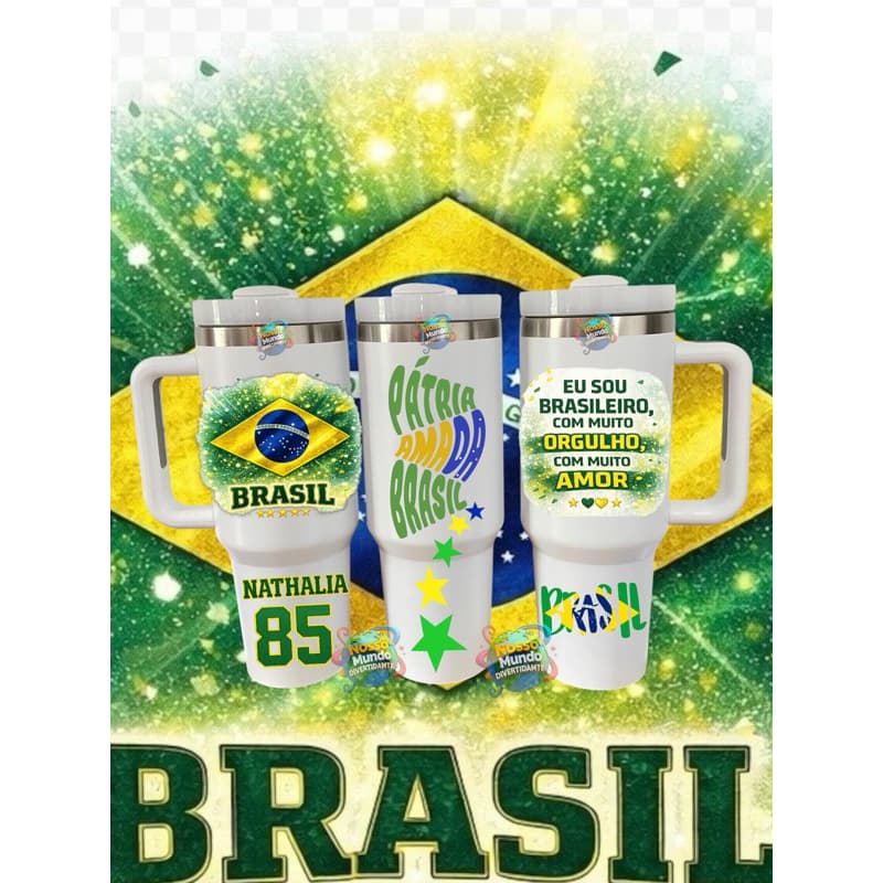 Copo Térmico 1200 ml Brasil Personalizado