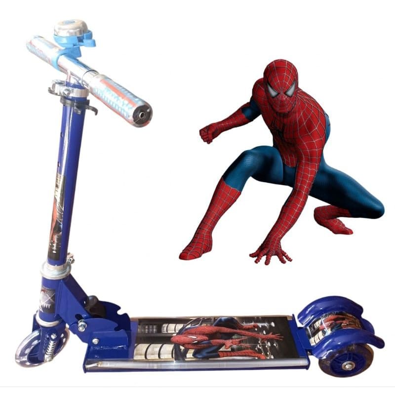 Patinete 🛴 Dobrável Infantil Metal Musical Homem aranha c
