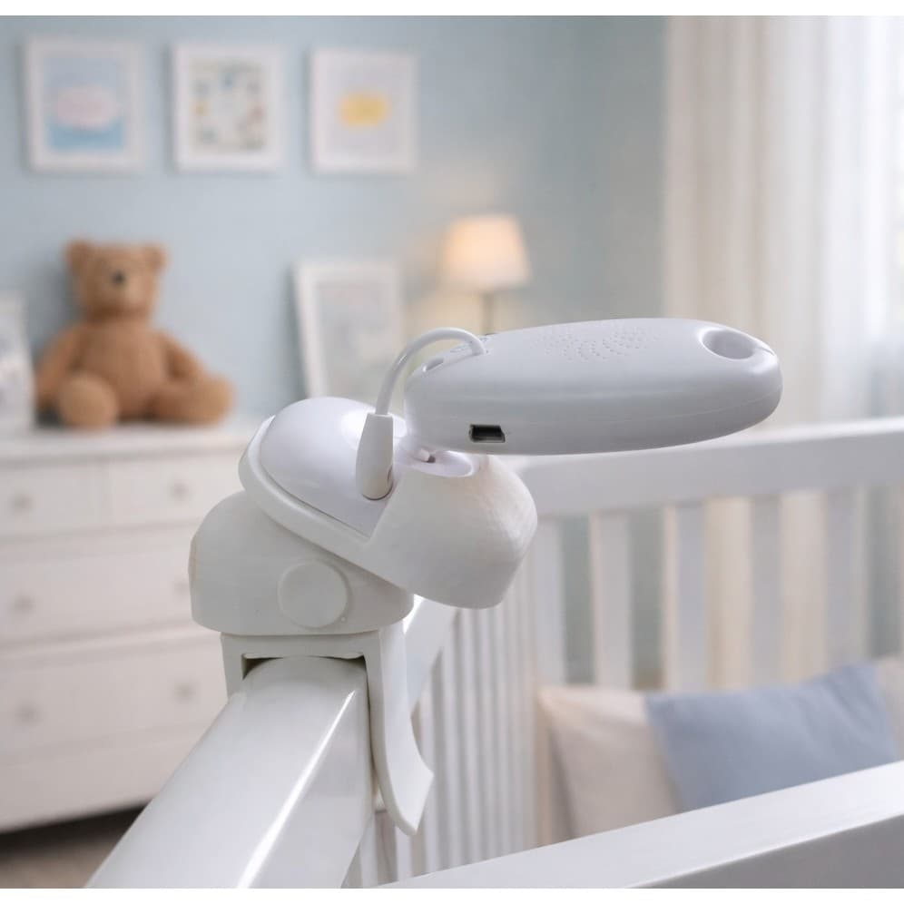 Suporte de berço articulado para babá eletrônica Baby Monitor VB601 Ajustável 0°/45°Fixação presilha