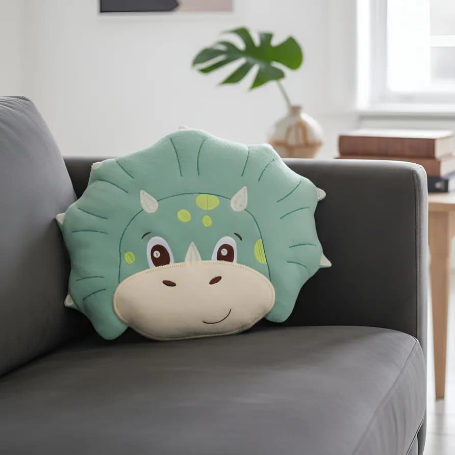Almofada Decorativa Menino Infantil Dinossauro Verde para Bebê