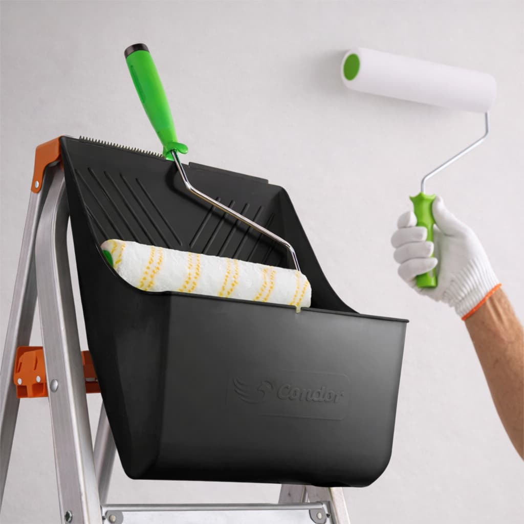 Bandeja Pintura Com Suporte Escada Caçamba Plástica Retira Excesso Pincel Até  3,6L Bandeja Condor