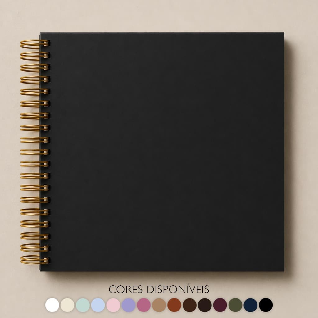 Caderno Grande para Scrapbook 28X28cm Várias Cores
