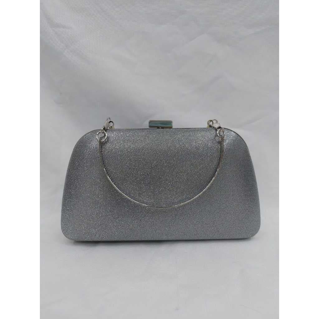 Bolsa Clutch Tecido Sintético Brilhante Colorido Textura Diagonal