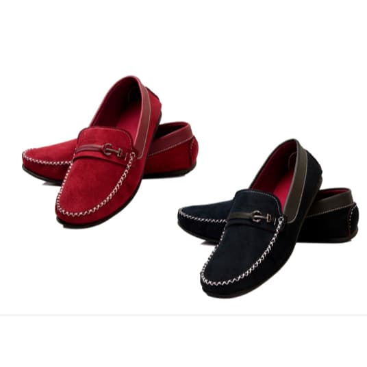 Kit 2 Pares Mocassim Casual Masculino Camurça Âncora Conforto