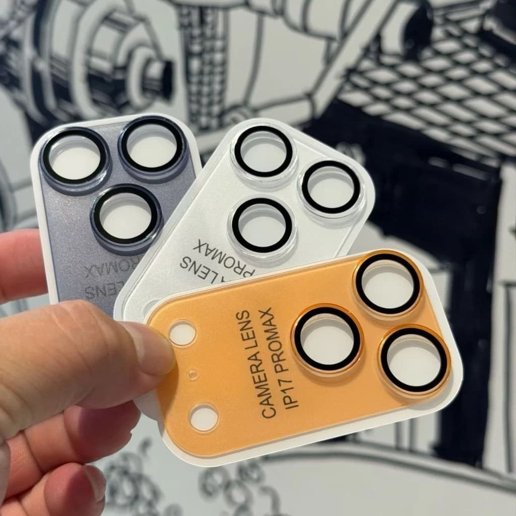 Película de Câmera Blindada 9H em Alumínio  17 pro max Proteção Total para iPhone
