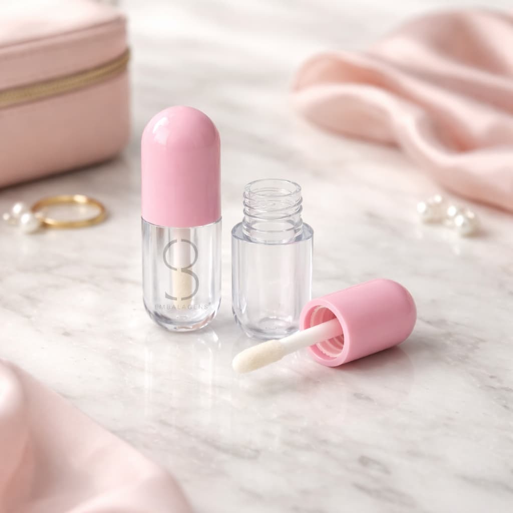 Frasco Cápsula Gloss Batom Matte Lip Oil 2ml Reutilizável 5u