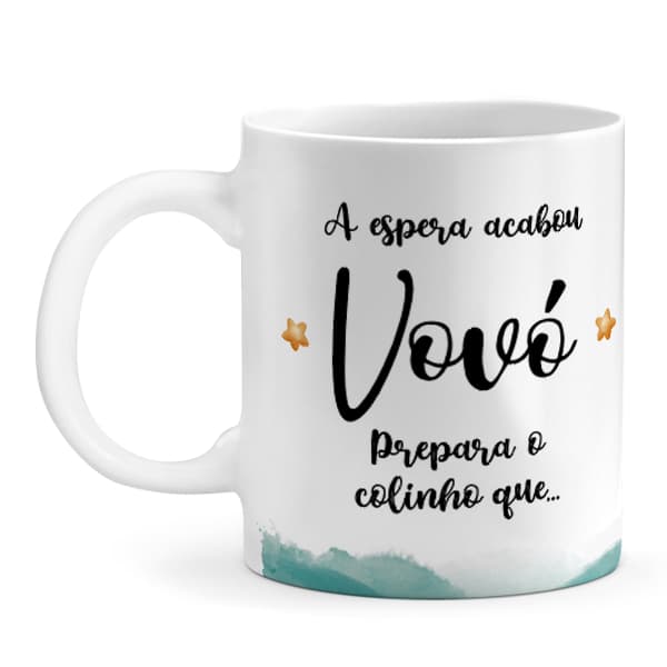 Caneca Revelação Anúncio Gravidez Prepara o Colinho Que Estou Chegando I Com Foto e Bilhete