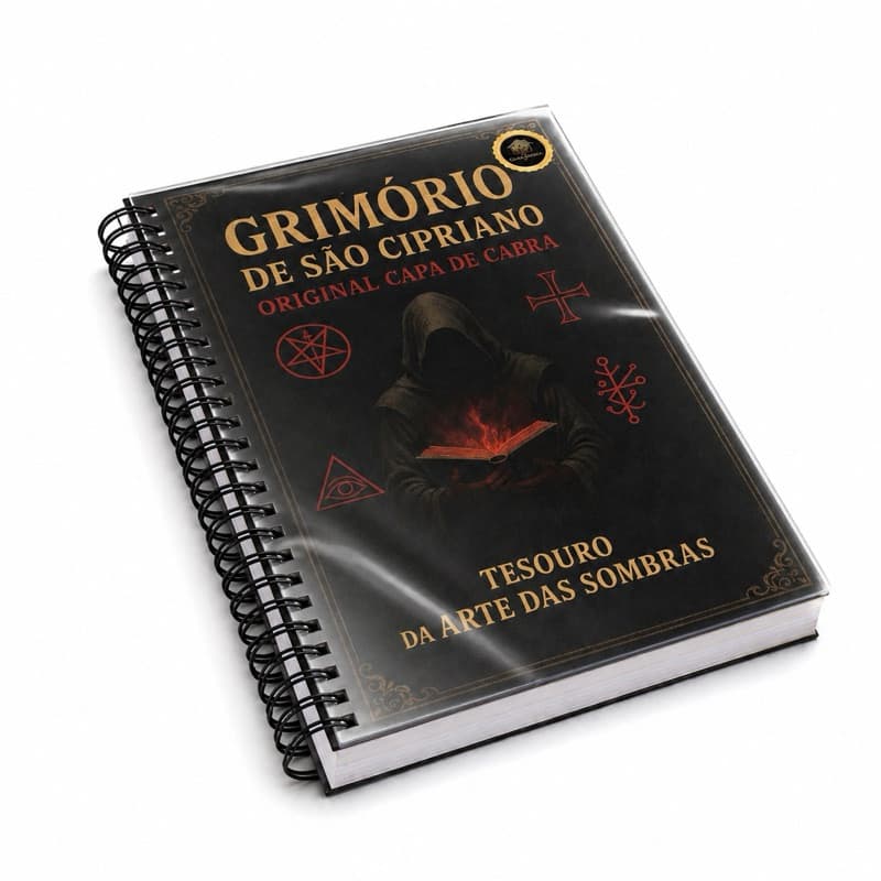 Grimório De São Cipriano Original, capa de cabra livro raro magia ocultismo completo, Magia, feitiços, São Cipriano