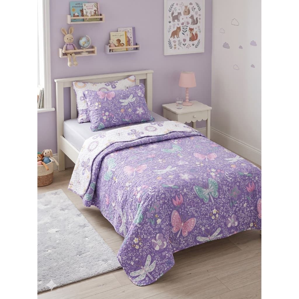 Cobre Leito Colcha BOUTIS DUPLA FACE infantil 2 Peças Menina e Menino Matelado