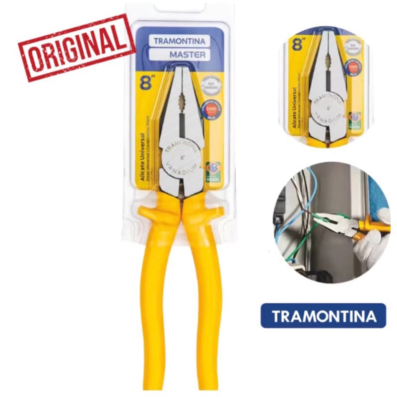 Alicate Universal tramontina  8 Polegadas Isolado 1000v (original)(ferramenta)