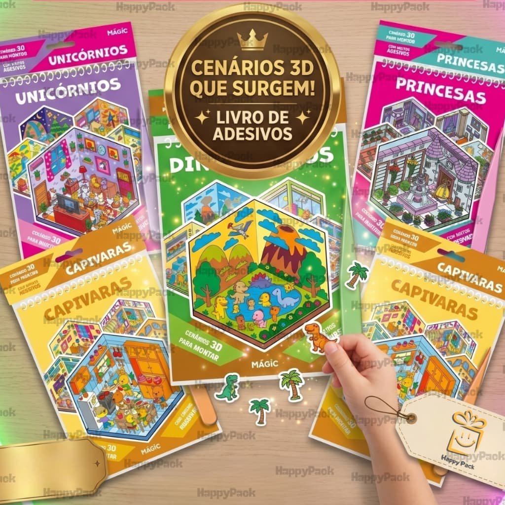Adesivo Cenário Criar Cenas 3D de Paisagismo Kawaii Fofo DIY Scrapbooking Presente Criança