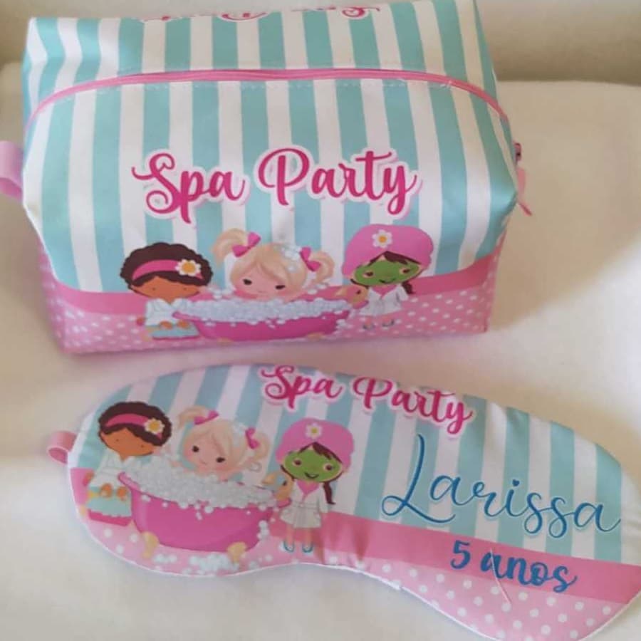 20 Kit SPA ( Necessaire Box G + Máscara de dormir ) - Fazemos em diversos temas
