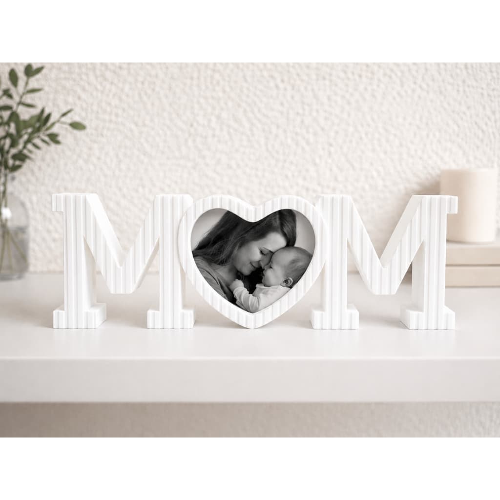 Porta-Retrato Decorativo "MOM" | Presente Dia das Mães