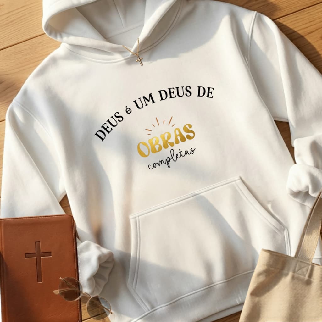 Blusa de Frio Moletom de frio Moletom Feminino Casaco de Inverno casaco de frio Moletom branco blus茫o bolso capuz