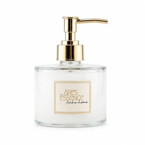 Saboneteira de Vidro 240ml Luxo Dispenser para Sabonete Líquido Banheiro Ares Essence
