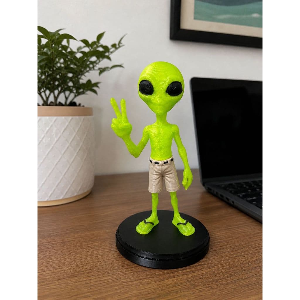 Alienígena Et alien Decorativo Colecionável Verde Miniatura Setup Gamer Mesa Estante Presente Criativo Painel