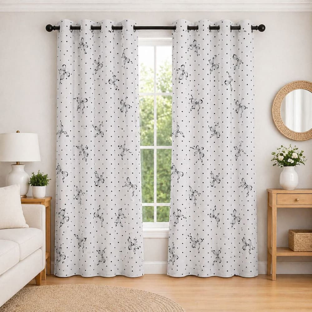 Cortina Quarto Sala Decoração Casa Luxo 2,00 x 2,50 MTS Borboleta Algodão
