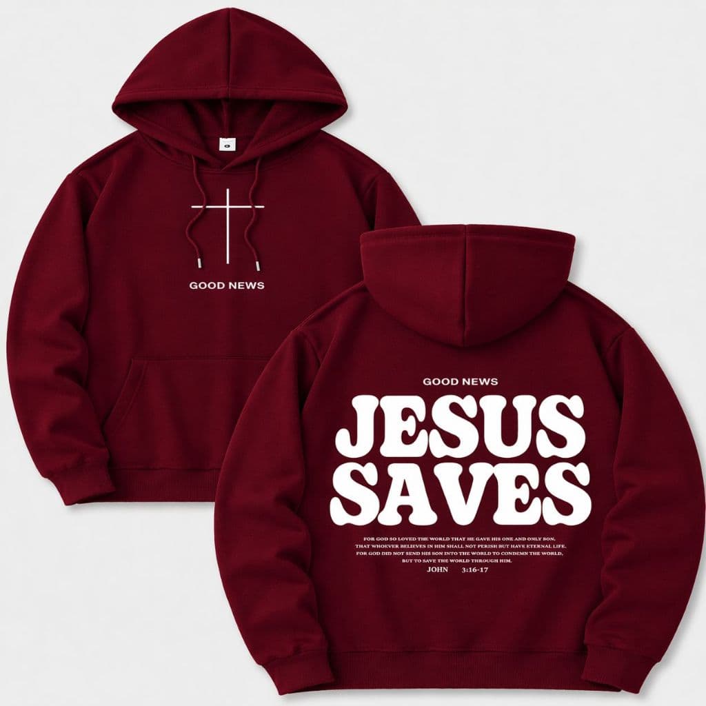 Blusa de Moletom Unissex com Estampa Modelo: "Jesus Saves" - Lançamento de Inverno 2026