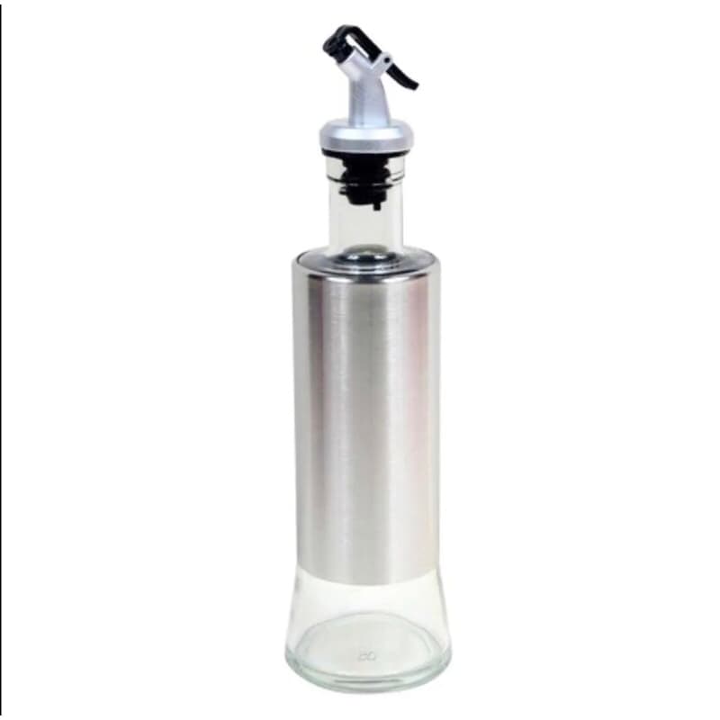 Porta Azeite Ou Vinagre Com Dosador Vidro E Inox 300 Ml