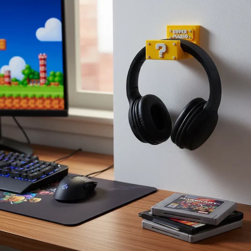 Suporte de Headset Gamer Super Mario Exclusivo