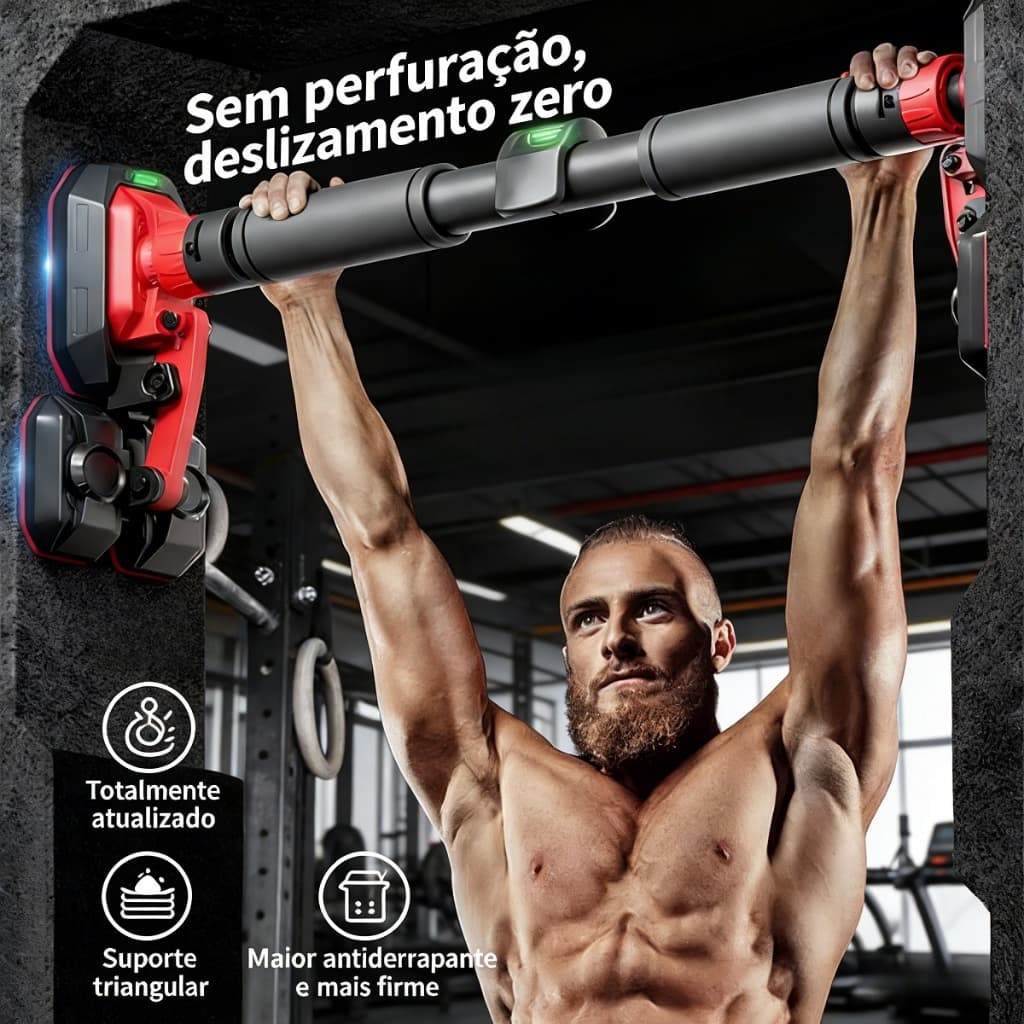 Barra de Porta Ajustável para Exercícios – Barra de Pull Up Sem Furo 70–100cm 96–145cm 112–170cm