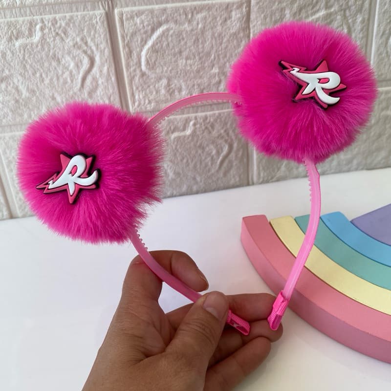 Tiara Arco Infantil Pompom Dos Rosas Emilly Vick / Acessório De Cabelo Menina / Tiara Dos Rosas