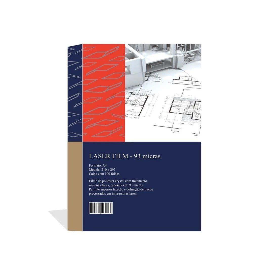 Laser Film Opaco para fotolito e serigrafia - 100 folhas