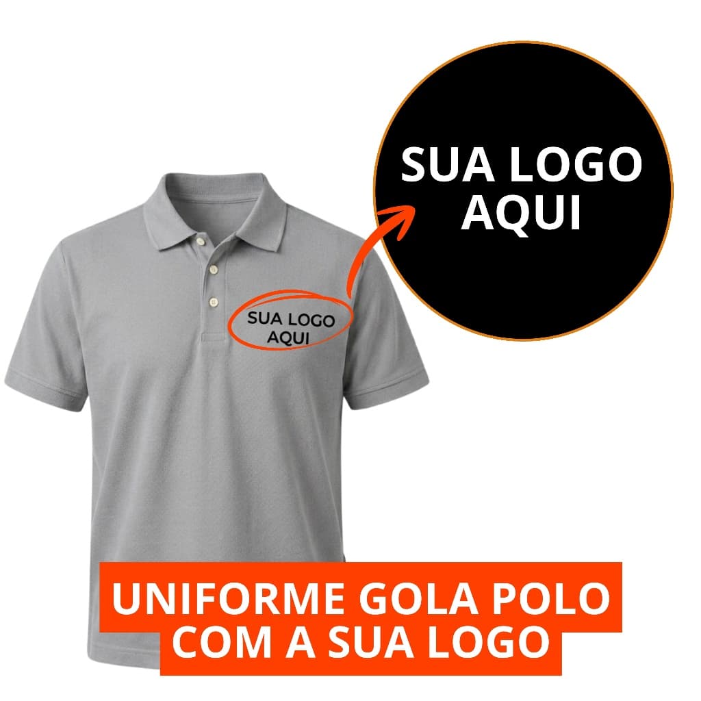 Camiseta Camisa Unissex Polo Personalizada Uniforme Empresa Estampada Seu Logo