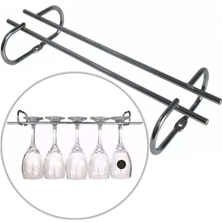 Suporte Porta Taças Cromado Adega Bar Vinho 25cm
