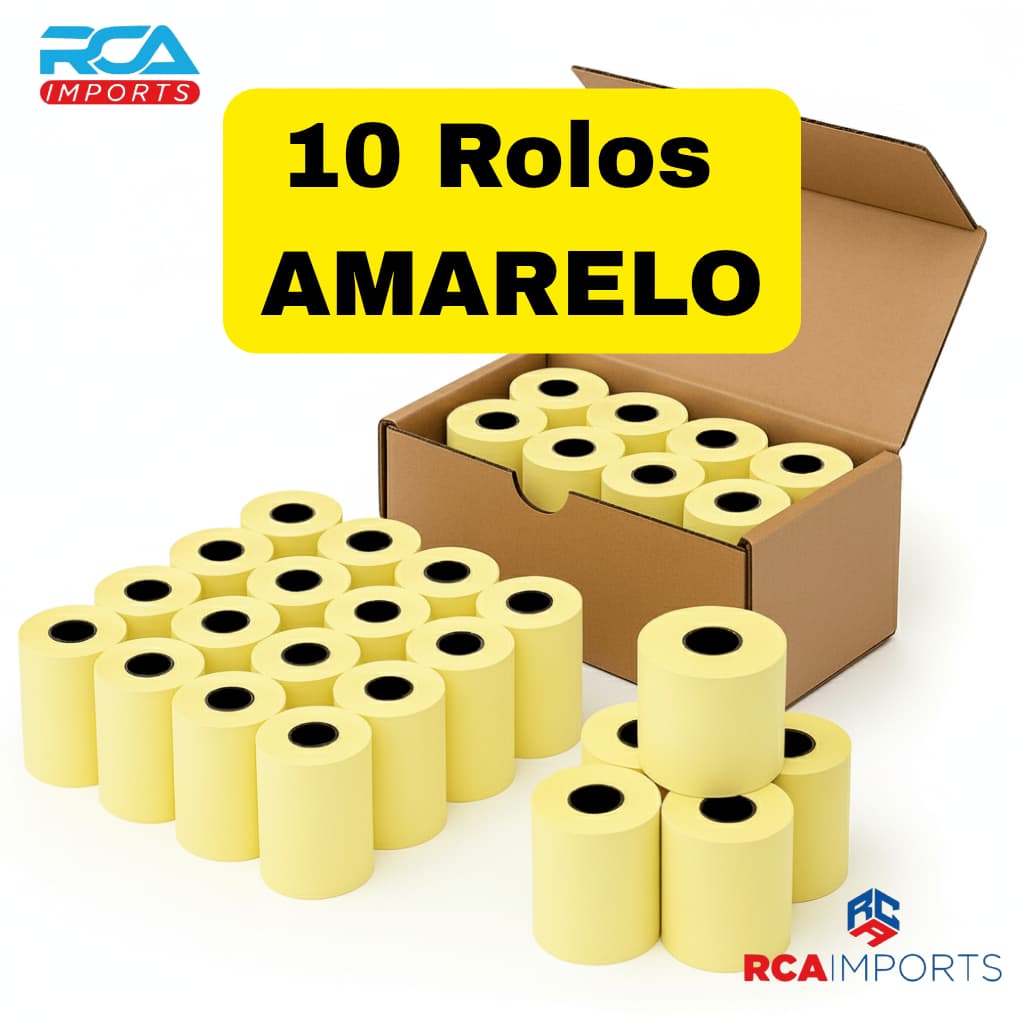 Bobina Térmica para máquina cartao todos os modelos cor Amarela ouro