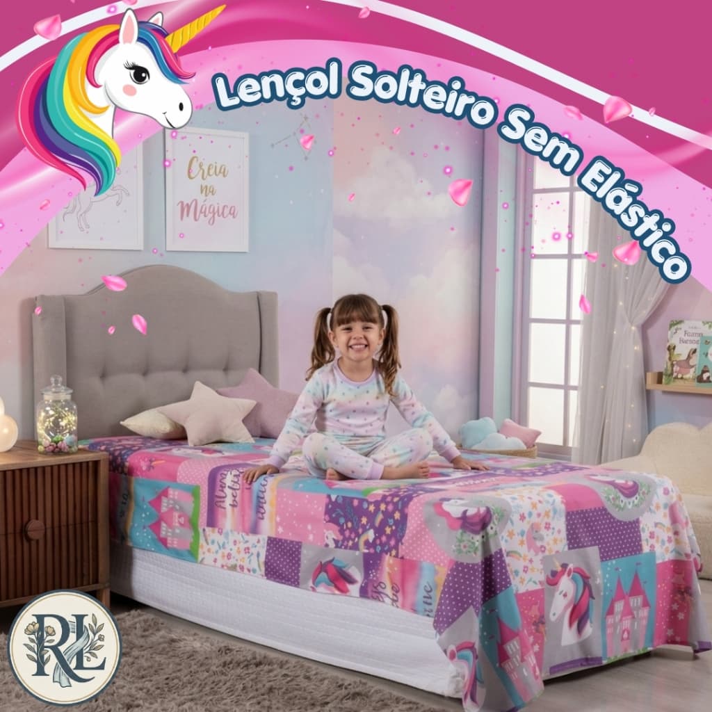 Lençol Solteiro Avulso Sem Elástico Estampas Variadas