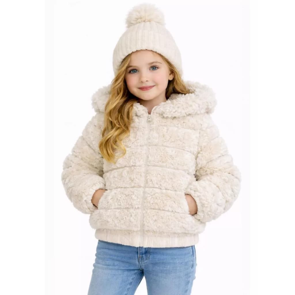 Jaqueta MENINA De Frio Infantil Com Capuz  PELINHOS Quente TED