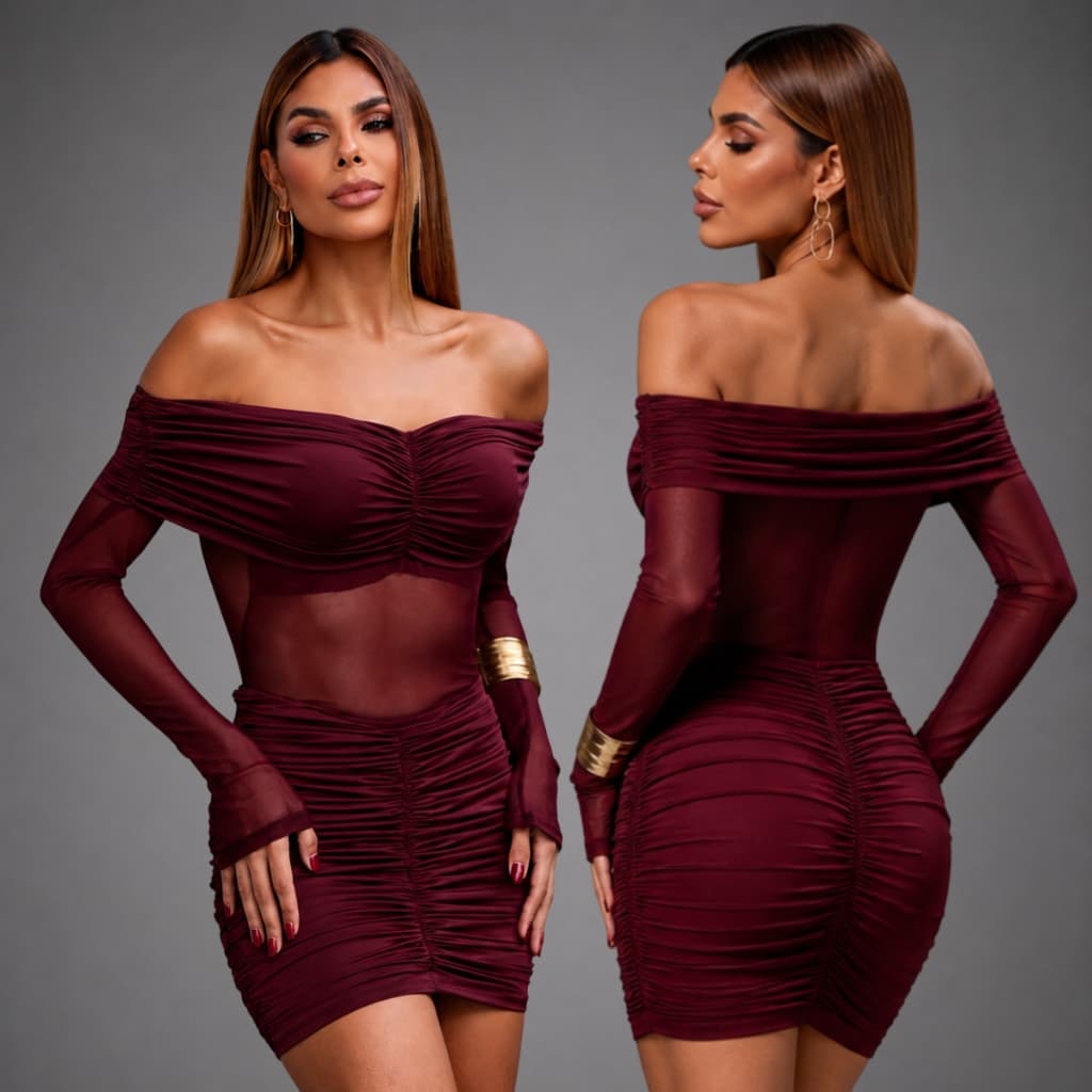 Vestido Feminino Elegante Premium Ombro A Ombro Blogueira Midi Empina Bumbum Festa Moda Gringa
