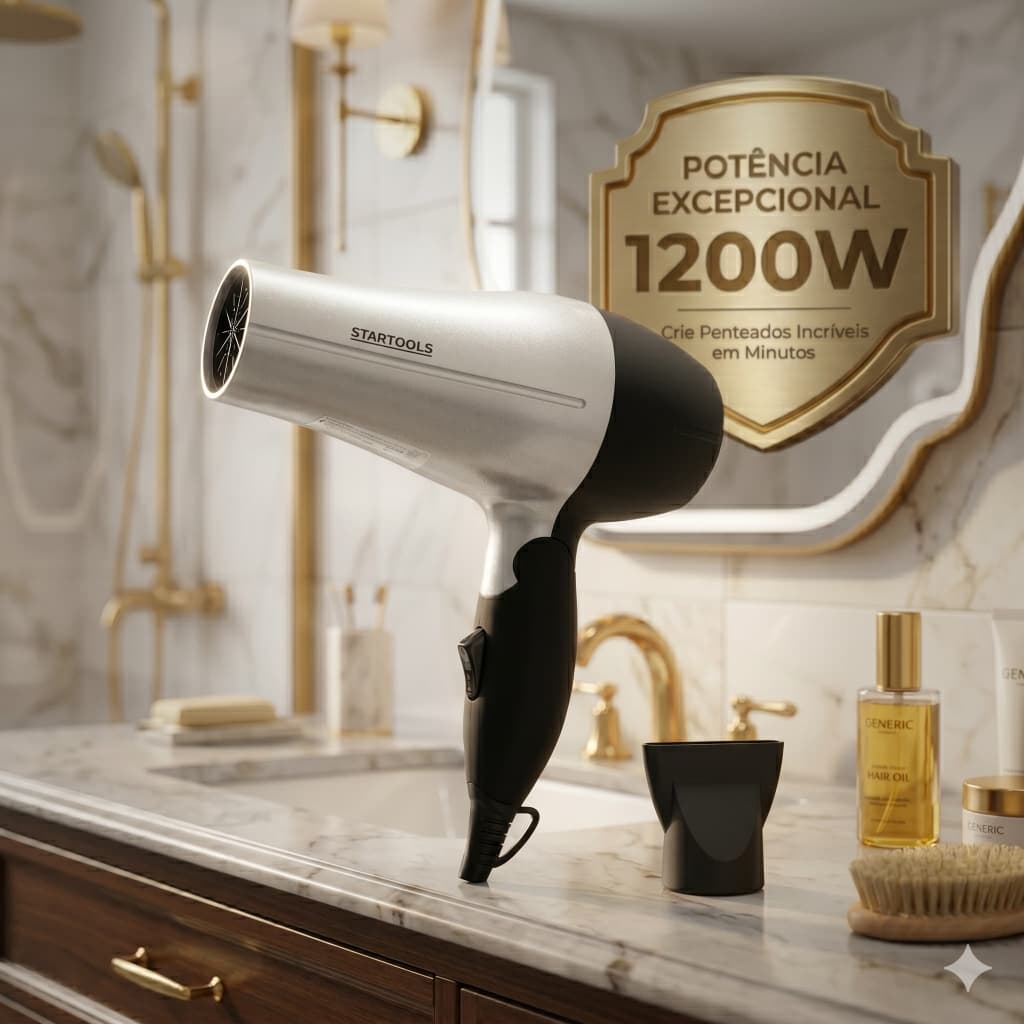 SECADOR BIVOLT PORTATIL 1200W STARTOOLS IDEAL PARA VIAGENS