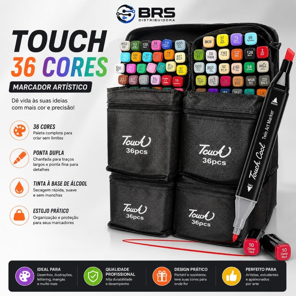 Canetinhas Touch 36 cores