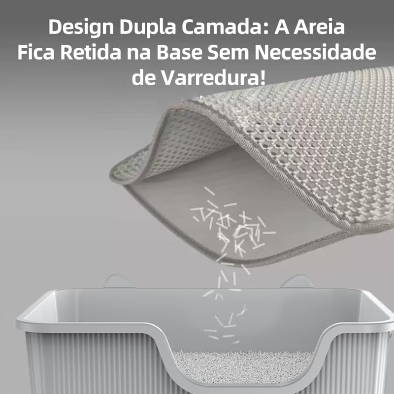 Bandeja sanitária para gatos  Antiesparramento  Tapete de silicone