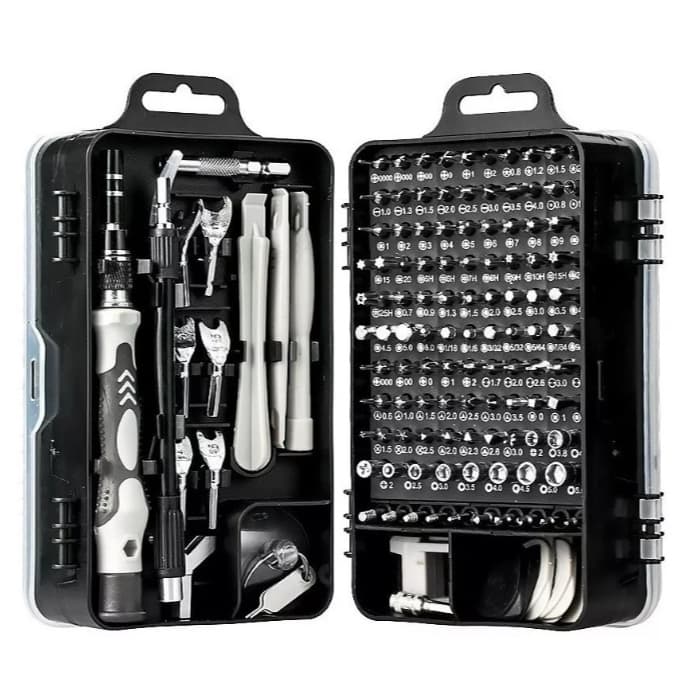 Kit Ferramentas Precisão 115 Em 1 Manutenção Celular Notebook iPhone Profissional
