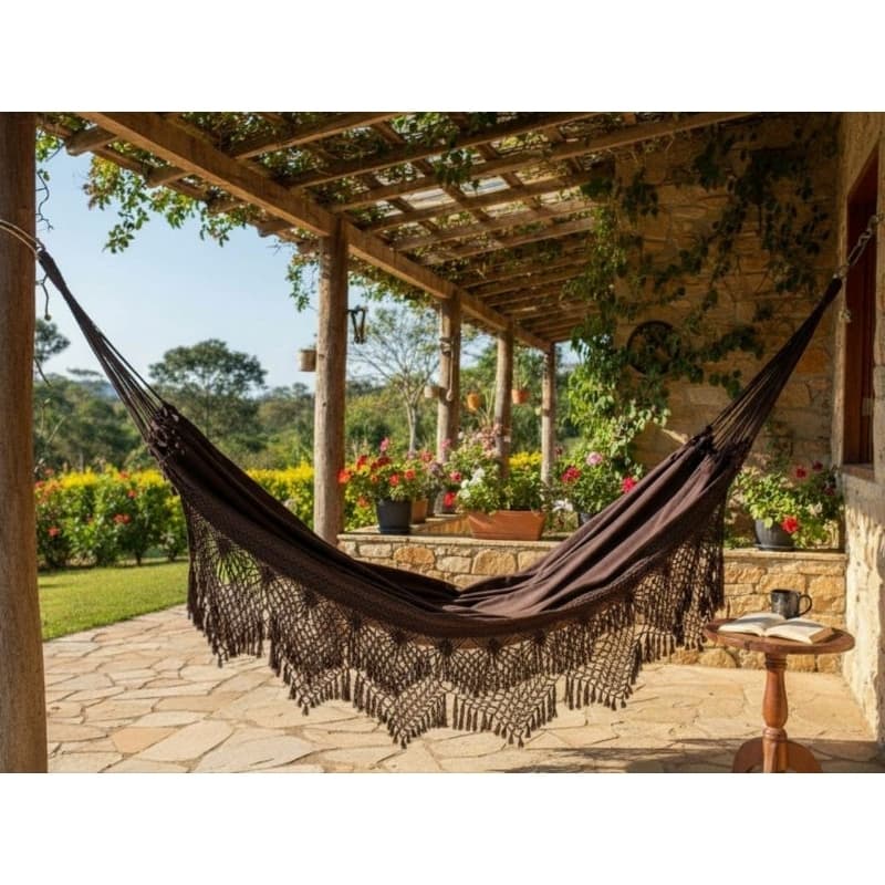 Rede De Descanso Dormir Casal Luxo Bucho De Boi King Premium Suporta Até 300 Kg Promoção