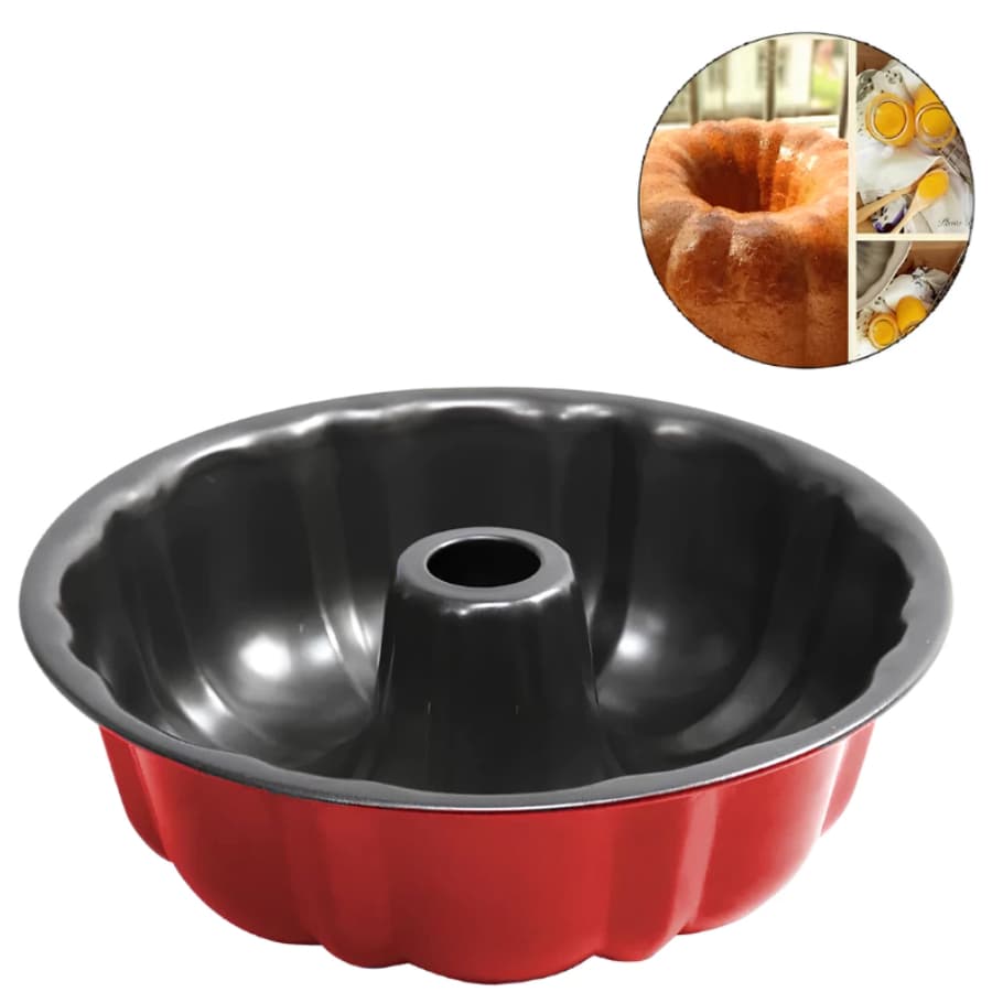 Forma Antiaderente para Pudim Bolo Grande Redonda Forneavel Utensílio de Cozinha