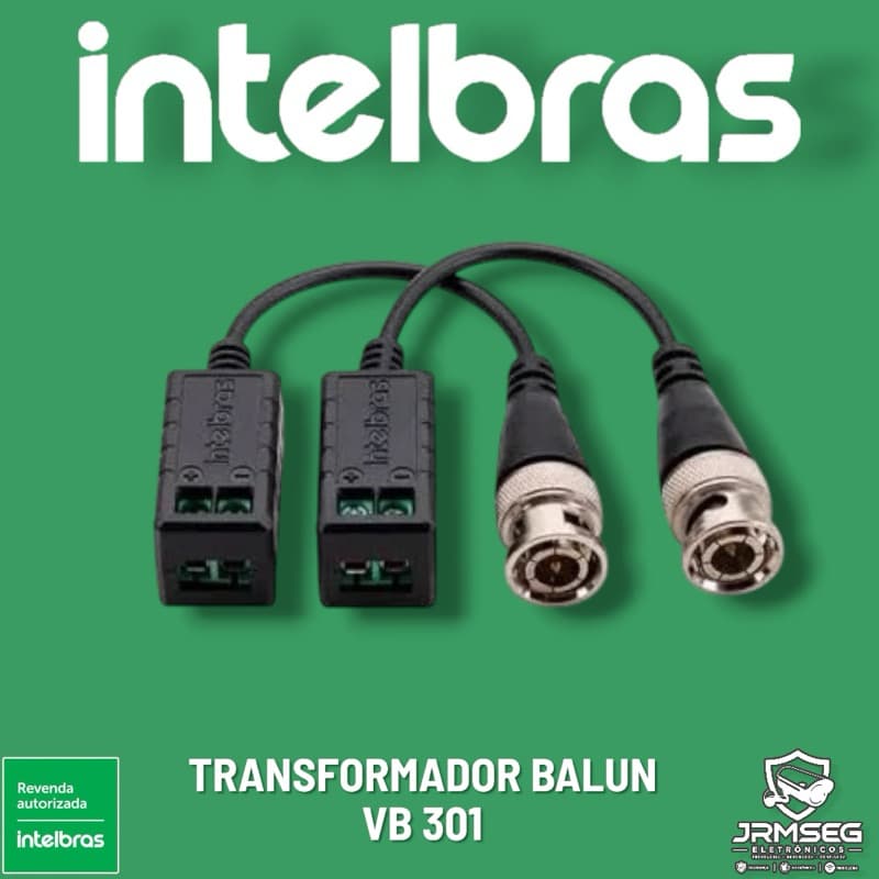 Transformador Balun VB 301 P Passivo de Vídeo (01 Par) Intelbras