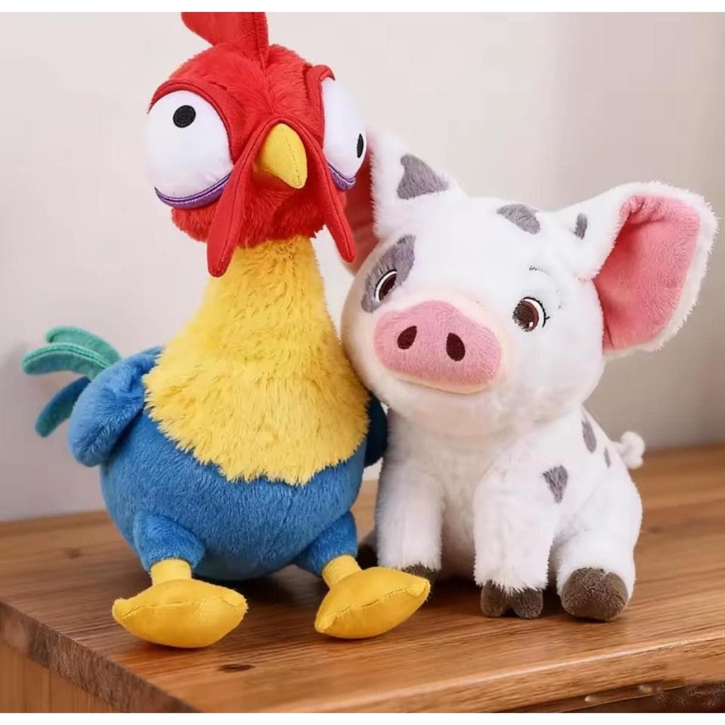 pelúcia moana, galinha hei hei, porquinho pua, brinquedo moana, pelúcia disney, hei hei pelúcia, pua pelúcia, personagem