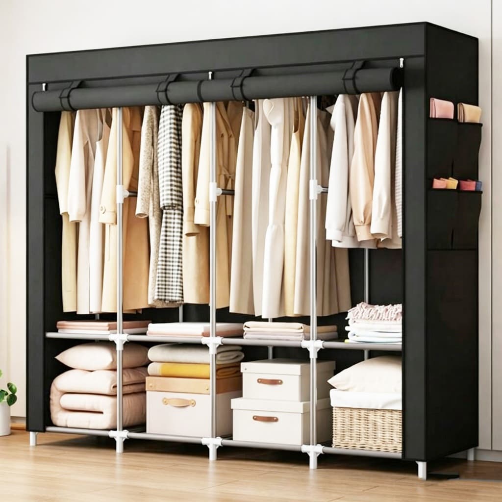 Guarda Roupa Dobrável Armário Organizador Multiuso Roupeiro Cabideiro Sapateira