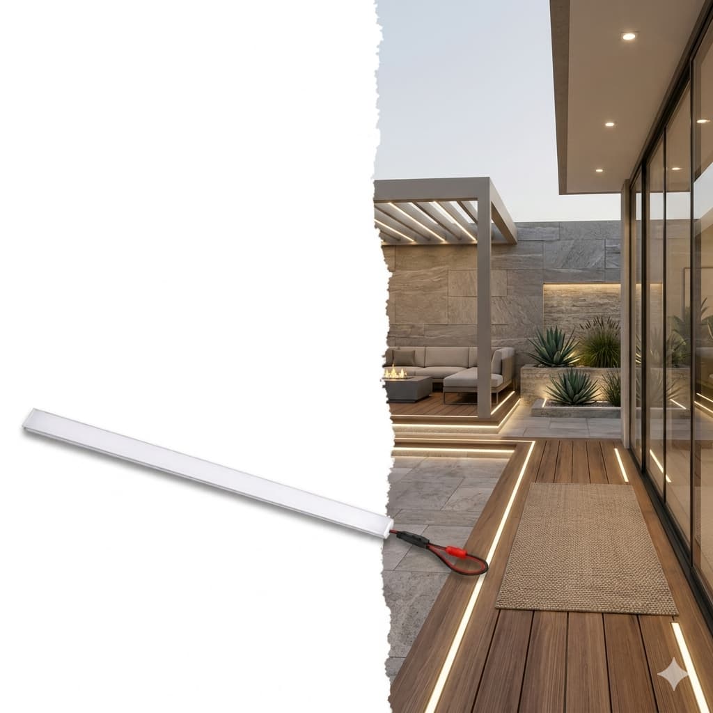 Perfil Alumínio Embutir 45cm 30mm com Placa de Led 10w Incluso Driver Compreto