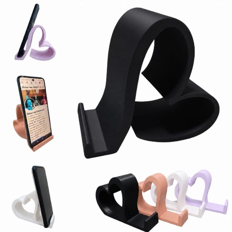 Suporte De Celular De Mesa Formato Coração Porta Smartphone Quarto Escritório.Serve em qualquer marca de celular/tablets