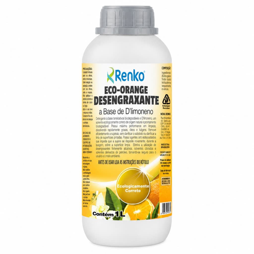 Desengraxante Renko Eco Orange 1L - Eficaz e Sustentável